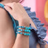 Teal Orchid | .925 Sterling Silver | Firefly Glass Blossom Bracelet
